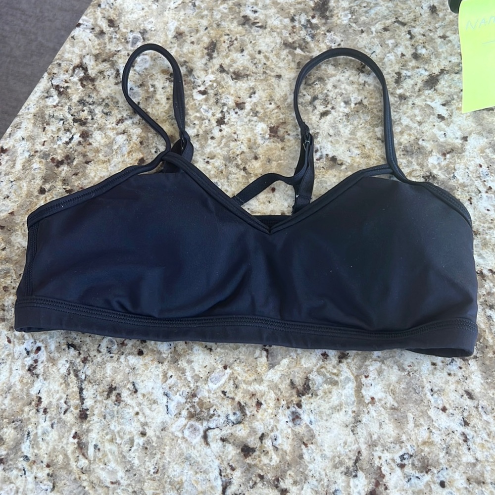 Lululemon Black Cage Back Sports Bra Size 4